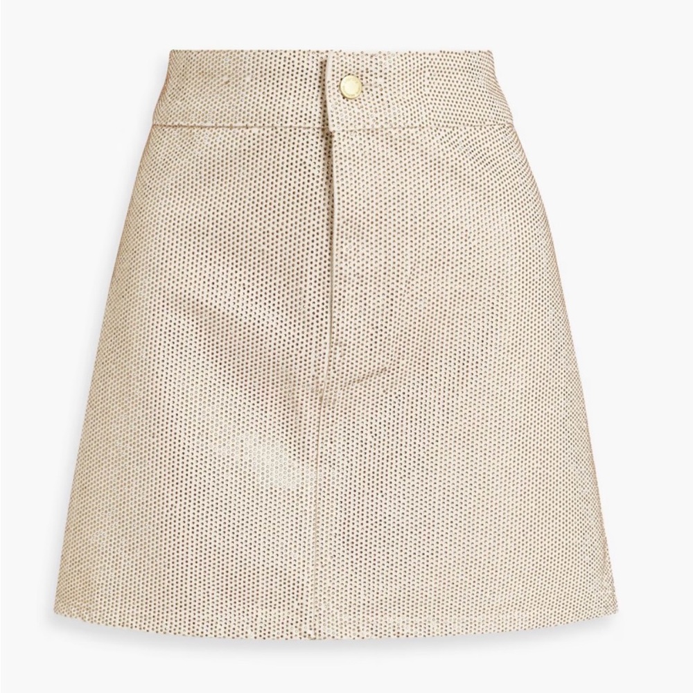 TRIARCHY Ms. Triarchy crystal-embellished denim mini skirt